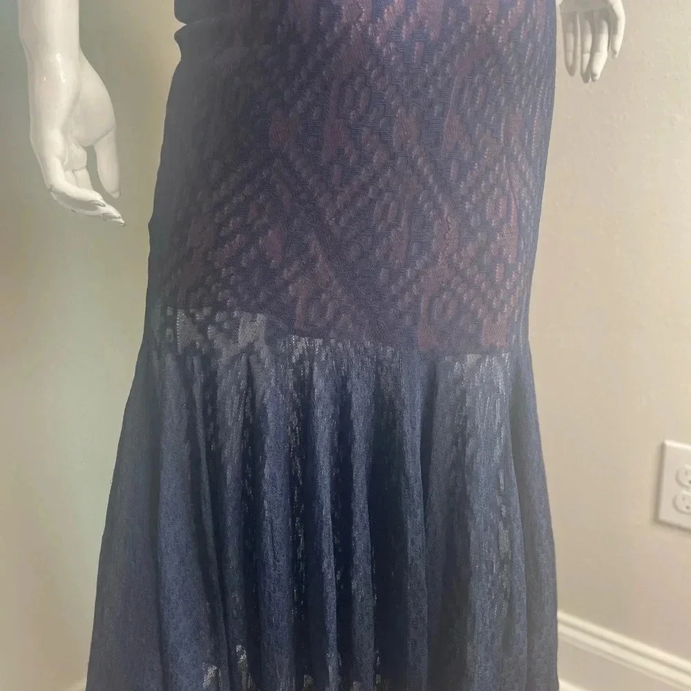 Peter Pilotto Lace Jacquard Knit Cold Shoulder Maxi Dress Size Small.